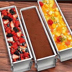 Premium Dikdörtgen Pasta Kek ve Brownie Kalıbı 40 cm - 5
