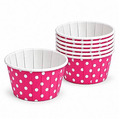Muffin Kek Kapsülü 50'li Pembe Puantiyeli - 1