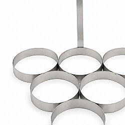 Saplı 6'lı Pankek Krep ve Yumurta Kalıbı 10x2 cm - MUTFAK KİTAP (1)