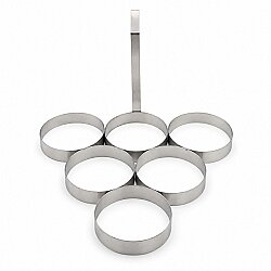 Saplı 6'lı Pankek Krep ve Yumurta Kalıbı 10x2 cm - MUTFAK KİTAP