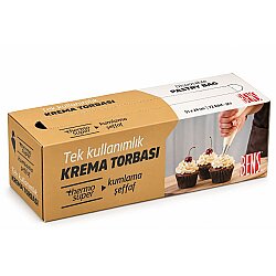 Şeffaf Krema Torbası 72 Adet - BENS