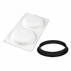 Delikli Tart Çemberi ve Silikon Kalıbı 15 cm - 2