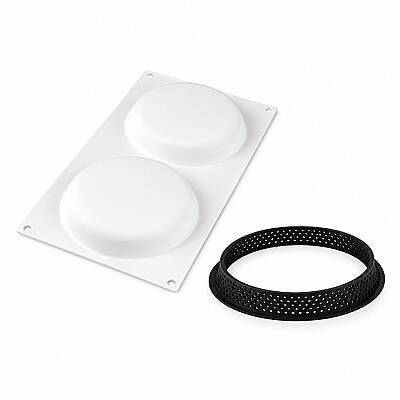 Delikli Tart Çemberi ve Silikon Kalıbı 15 cm - 2