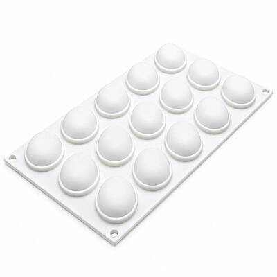 3D Oval Silikon Pasta ve Kek Kalıbı 15'li - 1