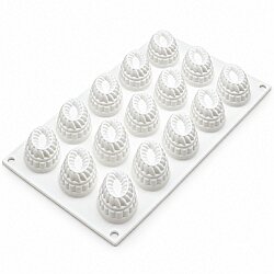 Pleincoeur Oval 28 Silikon Pasta Kek Kalıbı 15'li - SİLİKOMART