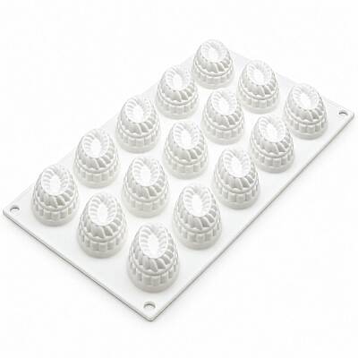 Pleincoeur Oval 28 Silikon Pasta Kek Kalıbı 15'li - 1