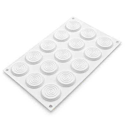 Spiral Desenli Silikon Pasta Kek Kalıbı 15'li - 1