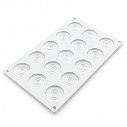 Spiral Desenli Silikon Pasta Kek Kalıbı 15'li - 2