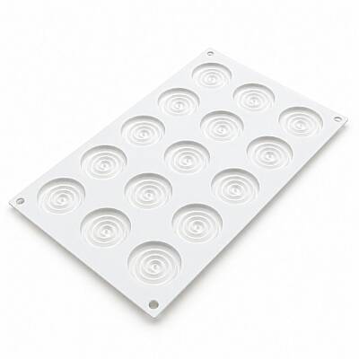 Spiral Desenli Silikon Pasta Kek Kalıbı 15'li - 2