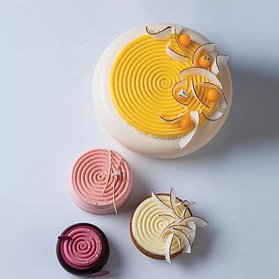 Spiral Desenli Silikon Pasta Kek Kalıbı 15'li - 4