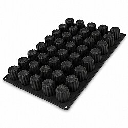 Silikon Bordo Cannelé Pasta Kek Kalıbı 54'lü - SİLİKOMART