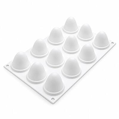 3D Yumurta Silikon Pasta ve Kek Kalıbı 12'li - 1