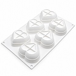 Heartix 85 Silikon Pasta ve Kek Kalıbı 6'lı - SİLİKOMART