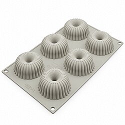 Mini Raggio Silikon Pasta Kek Kalıbı 6'lı - SİLİKOMART