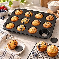 Tabanı Çıkabilen Muffin ve Kek Kalıbı 12'li - 3