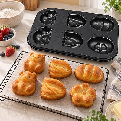 Karışık Desenli Muffin ve Kek Kalıbı 6'lı  - 2