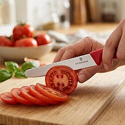 Tırtıklı Domates ve Sofra Bıçağı 11 cm Kırmızı - 2