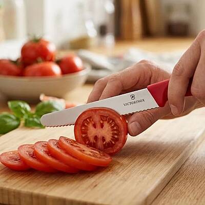 Tırtıklı Domates ve Sofra Bıçağı 11 cm Kırmızı - 2