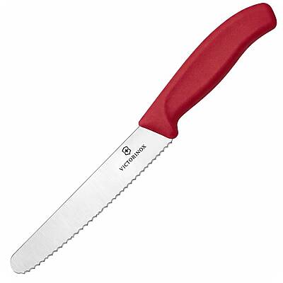 Tırtıklı Domates ve Sofra Bıçağı 11 cm Kırmızı - 1