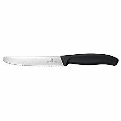 Tırtıklı Domates ve Sofra Bıçağı 11 cm Siyah - 2