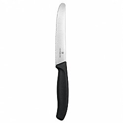 Tırtıklı Domates ve Sofra Bıçağı 11 cm Siyah - 3